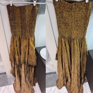 Bohemian Strapless Maxi Dress
